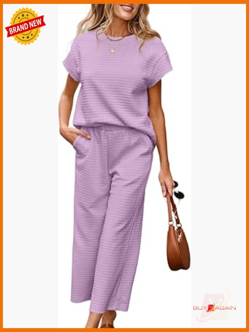 Womens Two Piece Lounge Set Sweatsuit Pullover Top Wide Leg Pants Casual Spring
